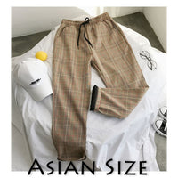 Privathinker Men Women Korean Black Plaid Casual Pants 2019 Mens Streetwear Harem Pants Male Checkered Trousers Plus Size