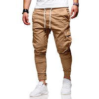 New Style Men's Tool Pants pocket Battle Tether Pants Elastic Waist Casual Work Beam Foot Movement Jogging Pants