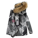 Winter Down Parkas Jacket Men White Duck Down Coat Men's Thick Snow Parka Overcoat Windbreaker Long Fur Hooded Warm Parkas