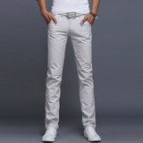 Fashion Men Business Casual Pants Slim Straight Trousers Solid Color Man Long Pants Spring Autumn VK-ING