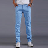 Fashion Men Business Casual Pants Slim Straight Trousers Solid Color Man Long Pants Spring Autumn VK-ING