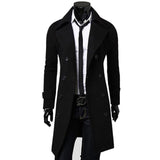 2019 Men winter Blazer Coats Stand Collar Blazers Autumn Winter Blazer Outwears Solid Color Breasted Men Long Blends Jacket