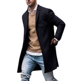 2019 Men winter Blazer Coats Stand Collar Blazers Autumn Winter Blazer Outwears Solid Color Breasted Men Long Blends Jacket