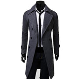 CYSINCOS 2019 New Arrivals Autumn Winter Trench Coat Men Brand Clothing Cool Mens Long Coat Top Quality Cotton Male Overcoat