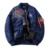 2019 Winter New Style MEN'S Cotton Clothes NASA Joint Pilots Stand Collar Jacket Large Size Couples Workwear