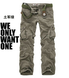 Hot sale free shipping men cargo pants camouflage  trousers military pants for man 7 colors