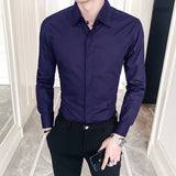 New 2019 Spring Autumn Cotton Dress Shirts High Quality Mens Casual Shirt,Casual Men Plus SizeXXXL Slim Fit Social Shirts