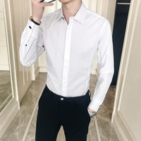 New 2019 Spring Autumn Cotton Dress Shirts High Quality Mens Casual Shirt,Casual Men Plus SizeXXXL Slim Fit Social Shirts